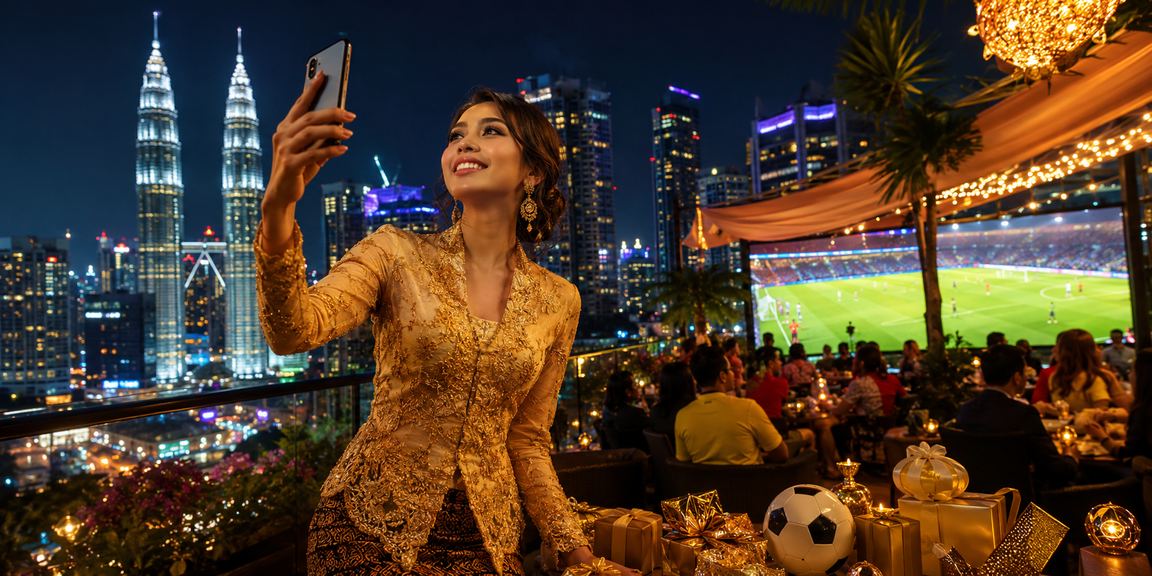 Pengguna wanita Malaysia bermain kasino dalam talian di Petaling Jaya